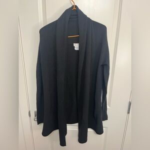 Club Monaco Black Open Front Cardigan 100% Cashmere in size XS/S